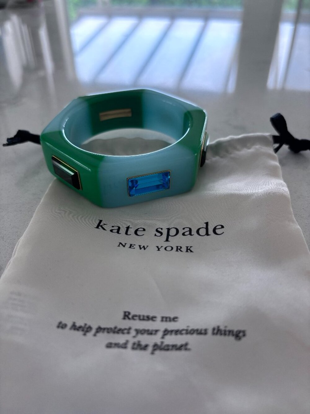 Kate Spade Green & Blue Bangle - NWOT